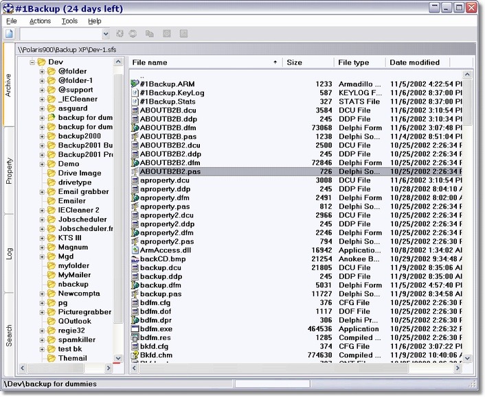 #1Backup Screenshot